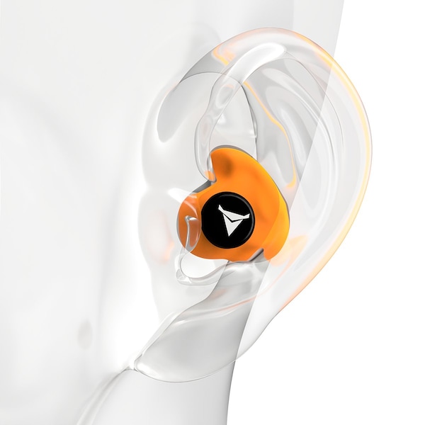 Custom Molded Earplugs-Hi Vis Orange, 31 NRR, Simple DIY Process, Remoldable If Needed